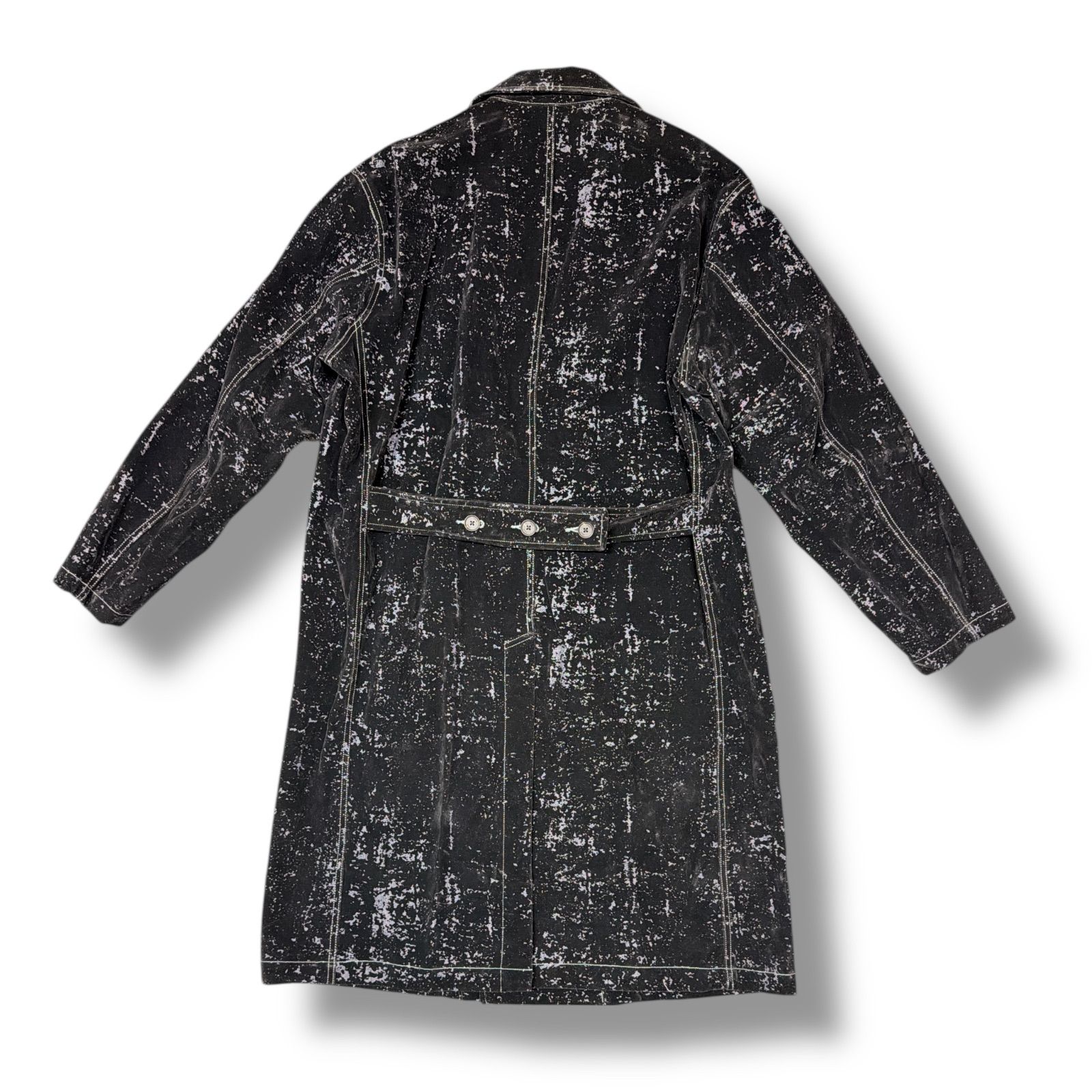【どすふぁミリー】YOKE フロッキープリントデニムアトリエコート 参考上代92400円 未使用品 YOKE 24AW FLOCKY PRINTED DENIM ATELIER