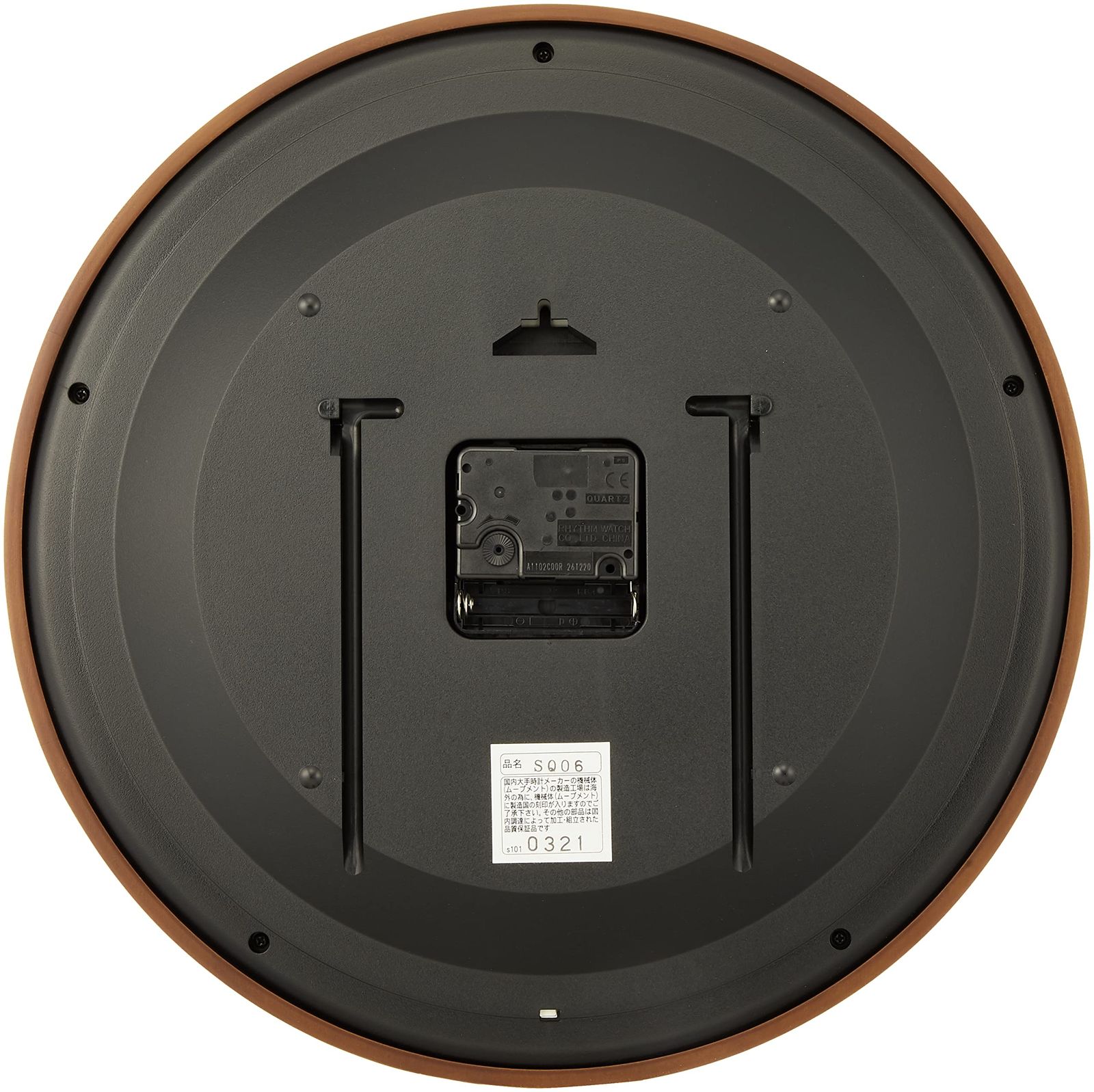 さんてる Suntel 掛け時計 ブラウン 330×45mm モジくっきり木枠掛け時計BR ブラウン SQ06-BR NEXPOTALLINN_EU