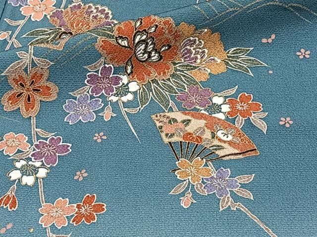 平和屋着物□訪問着 枝垂れ花文 暈し染め 金彩 正絹 逸品 CAAX2417xi