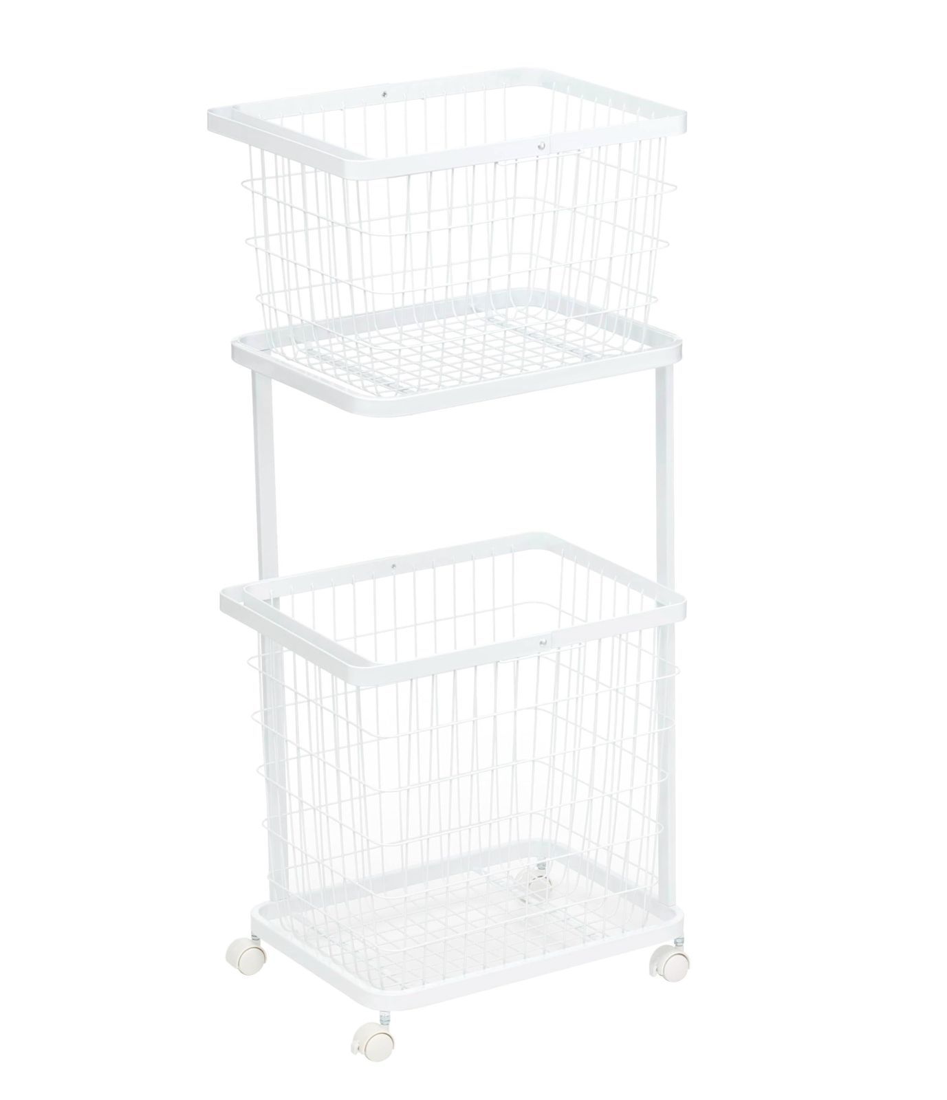 新着商品 ランドリーワゴン バスケット ホワイト 約W41×D30×H93.5cm タワー tower 山崎実業 Yamazaki 洗濯カゴ キャスター付き 大容量 3351