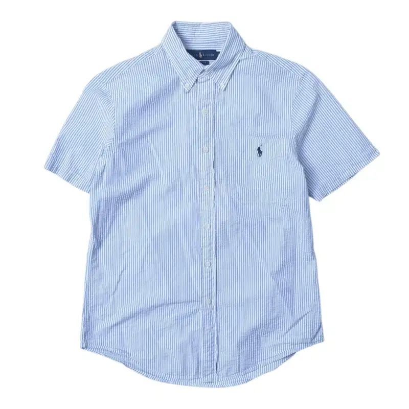 ヴィンテージ ポロ Ralph Lauren ラルフローレン シアサッカー ストライプ 半袖 シャツ