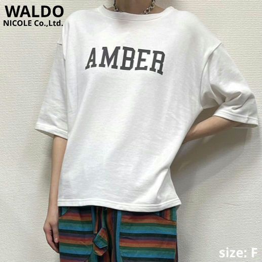 WALDO NICOLE Co.,Ltd./ ハーフスリーブTシャツ フロントプリントロゴ