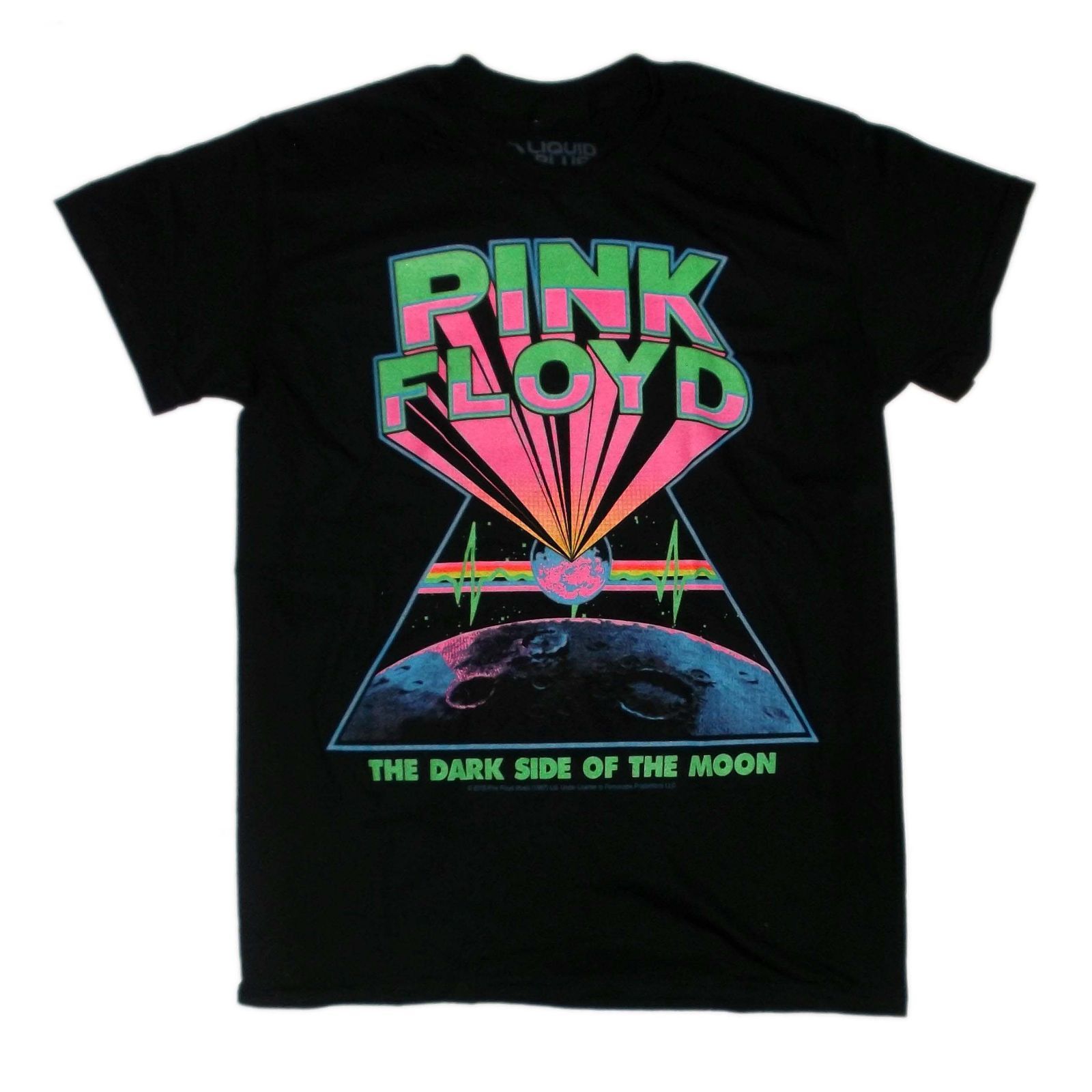 ピンクフロイド　アーティストTシャツ　黒　M　バンド　狂気　虹　古着【4798】 ピンク フロイド Tシャツ PINK FLOYD DARK SIDE BLACKLIGHT 正規