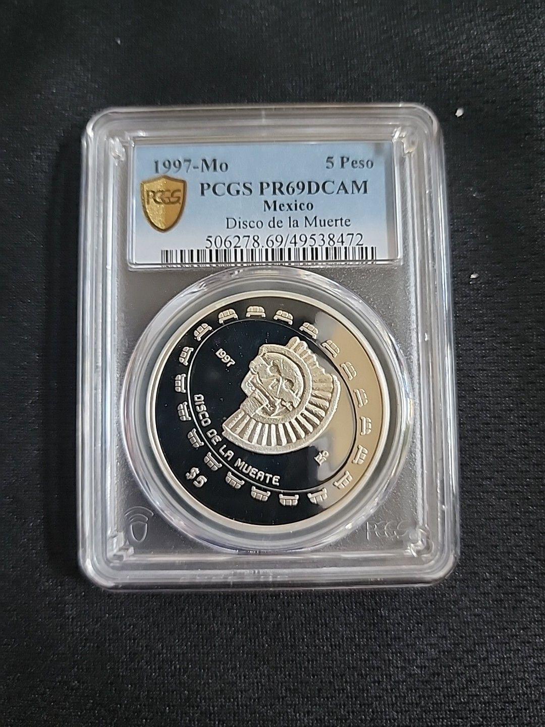 1997 5 Pesos Dieco De La Muerte PCGS PF 69 LOW MINTAGE
