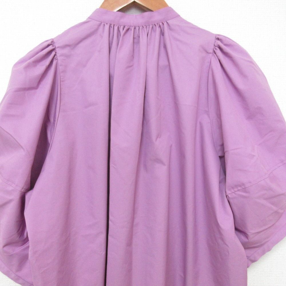 美品 23SS HYKE ハイク T/C BALLOON SLEEVE BLOUSE ストレッチ