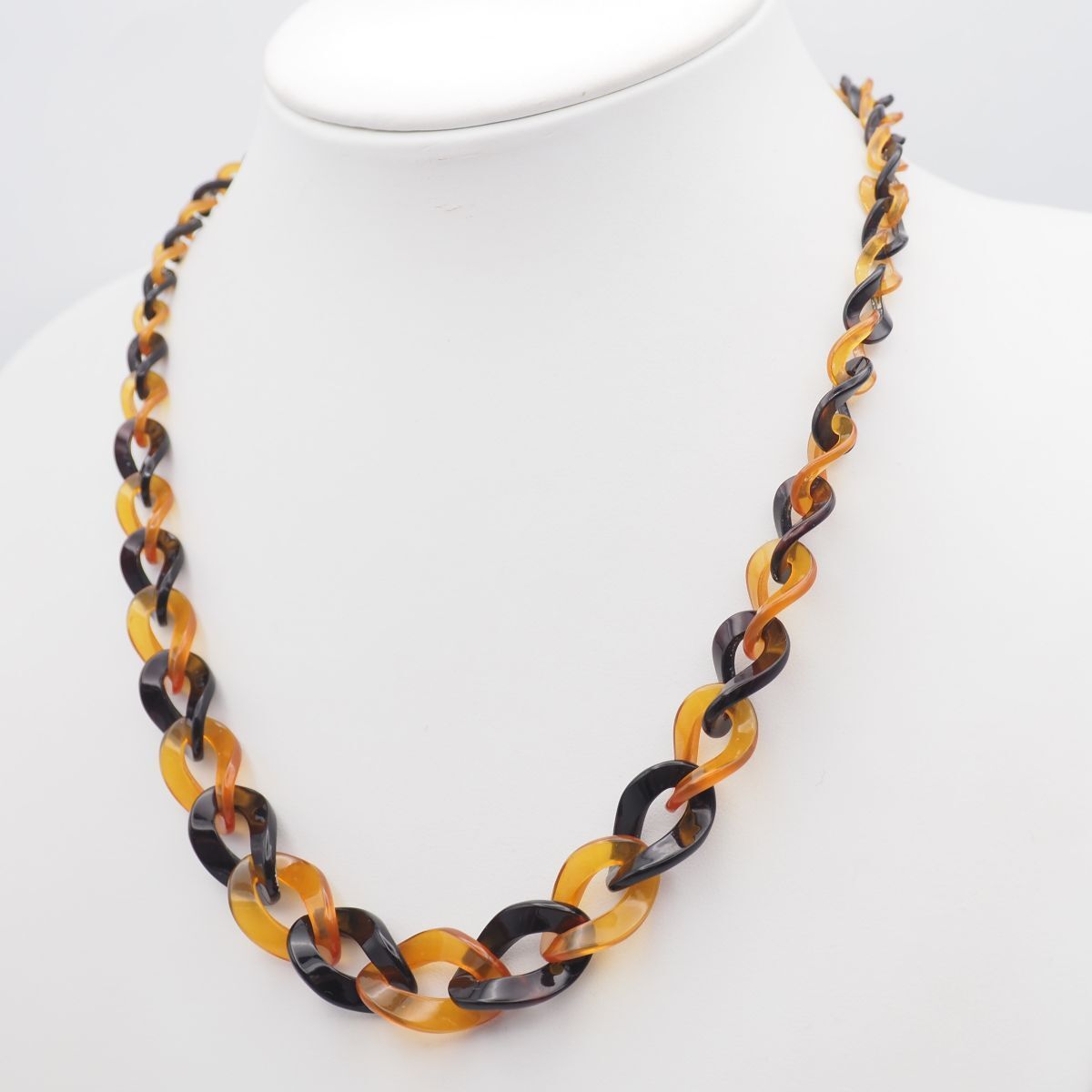 H028 鼈甲 べっ甲 ネックレス チェーン デザイン - メルカリ