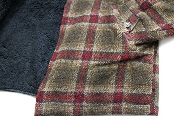 90s USA製 Woolrichウールリッチ オンブレチェック ボアライナー