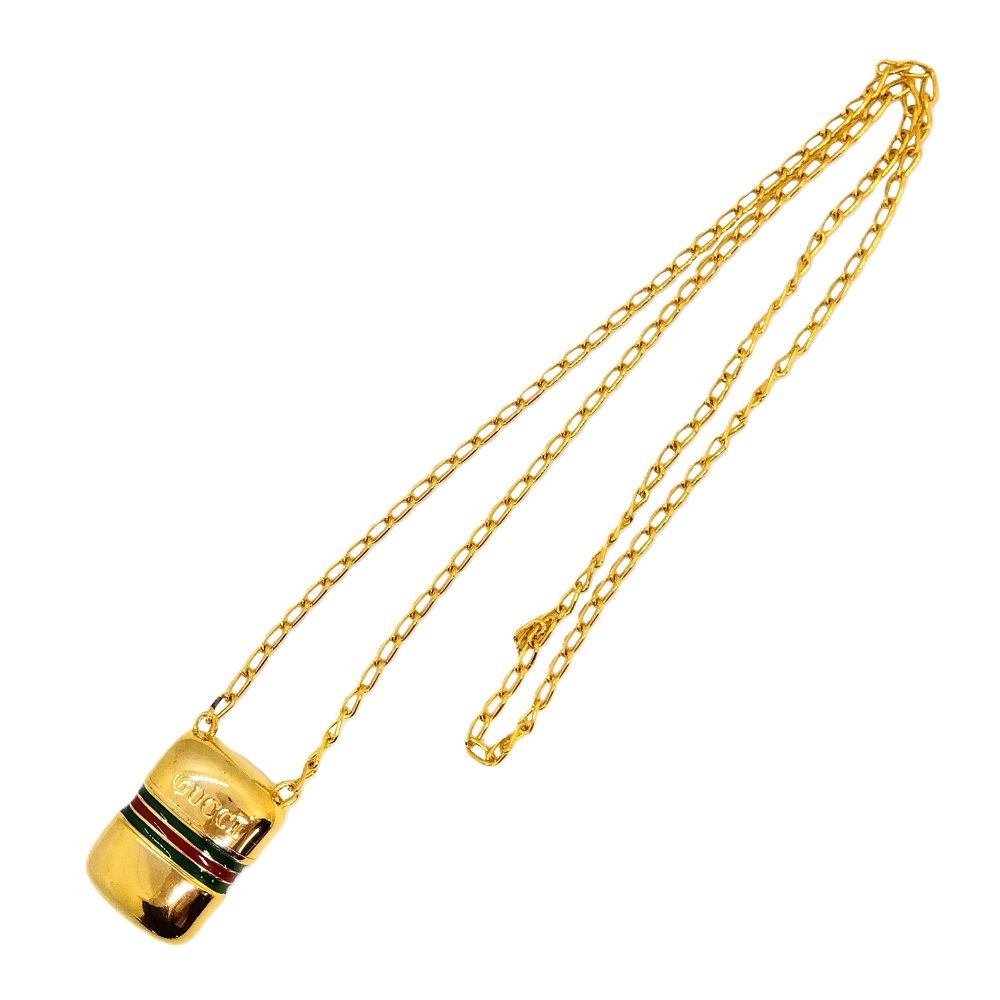グッチ GUCCI ピルケース ネックレス ゴールド シェリーライン