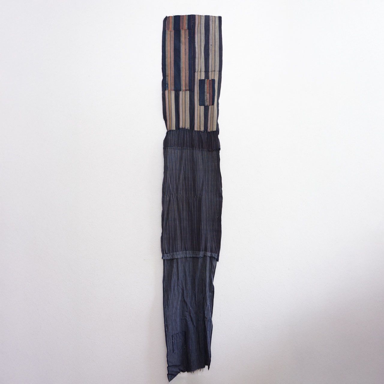 つぎはぎ襤褸 木綿縞ストール｜ハンドステッチが映える多用途ファブリック