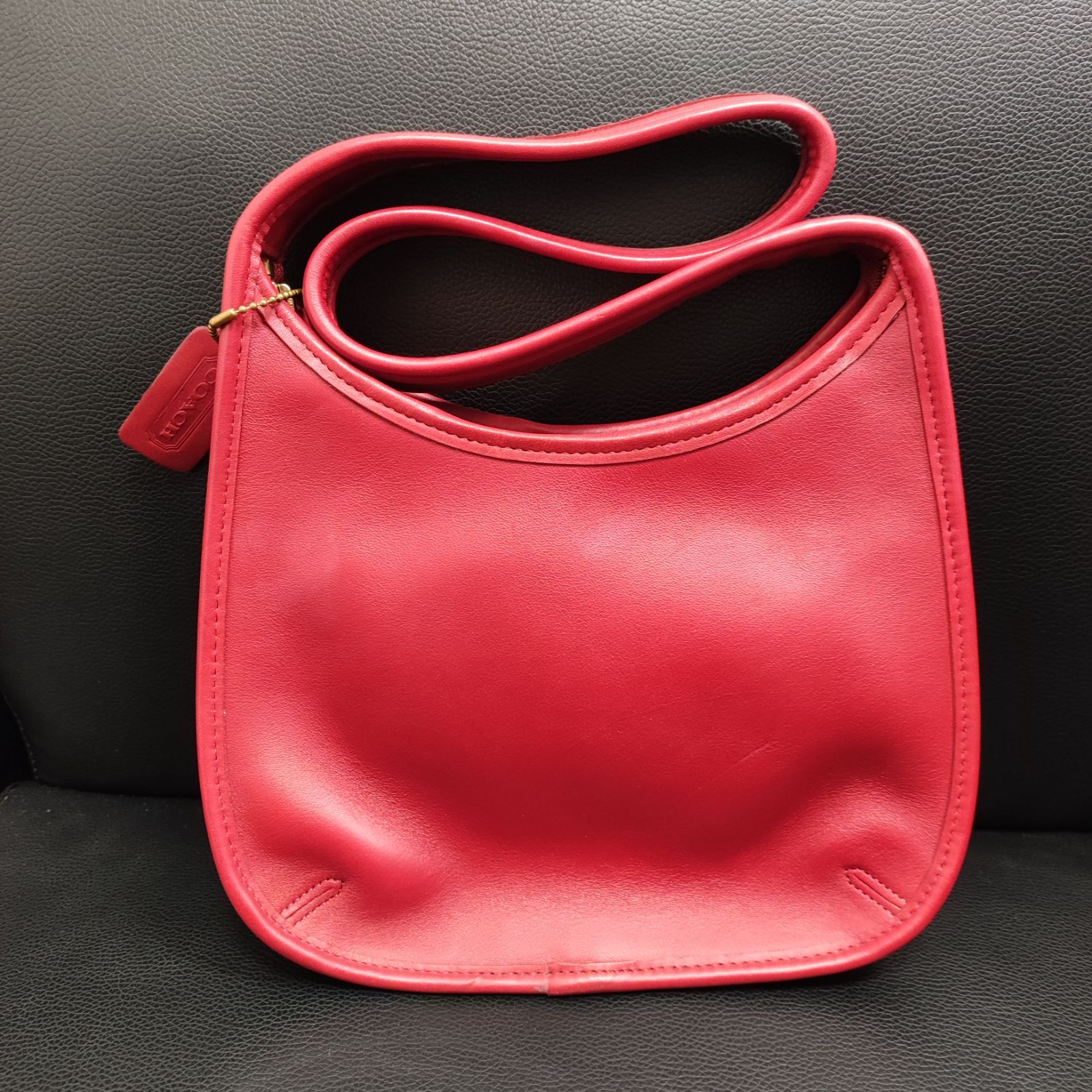 オールドコーチ　ハンドバッグ　9020 赤 美品☆オールドコーチ COACH 9020 レザー ワンショルダーバッグ