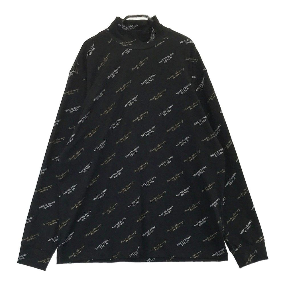 サイズ：7 MASTER BUNNY EDITION マスターバニーエディション 758-3266023 2023年モデル ハイネック 長袖Tシャツ 総柄 ブラック系 [240101381776]# ゴルフウェア メンズ ストスト