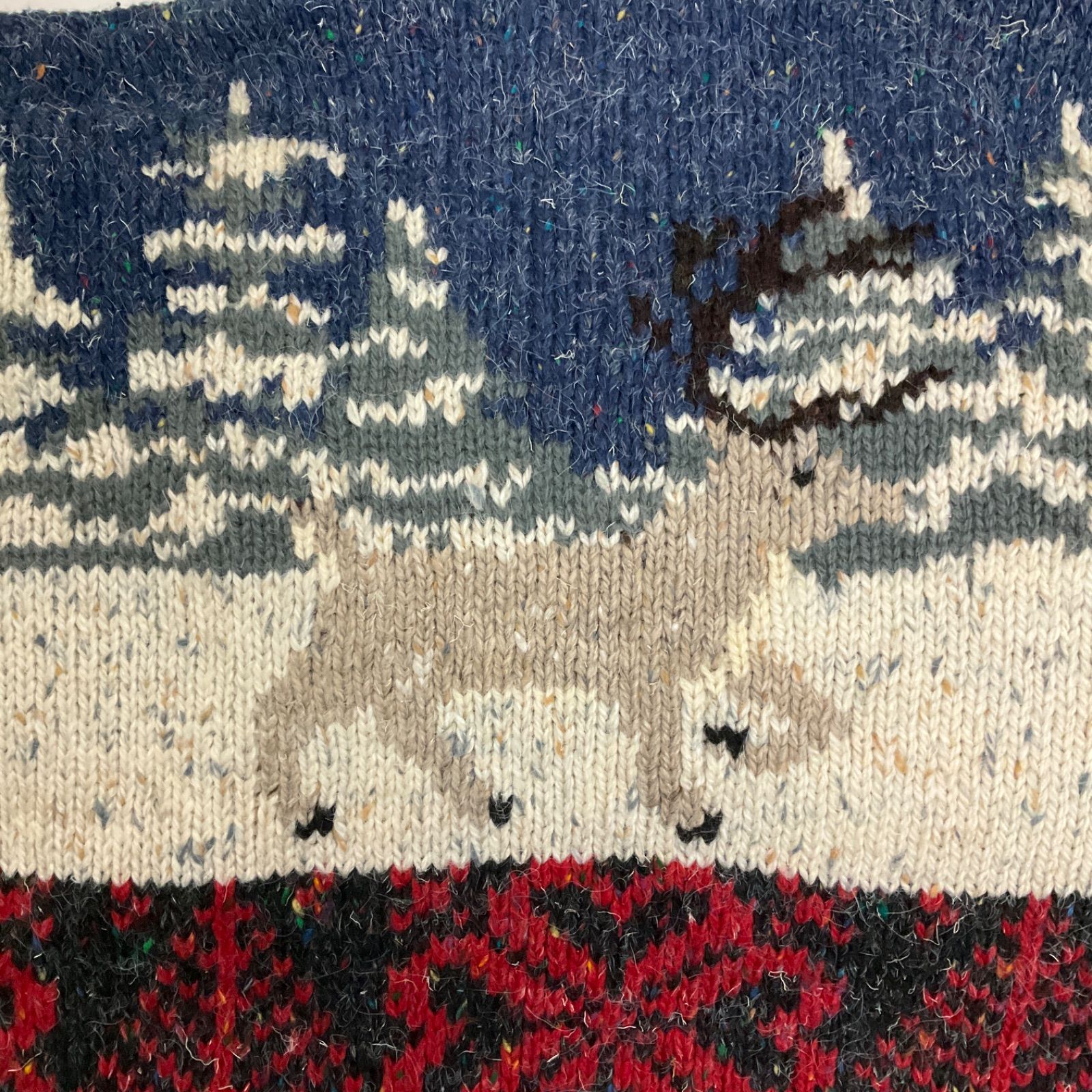 ウールリッチ Woolrich ハーフジップ 総柄 トナカイ アニマル 風景 