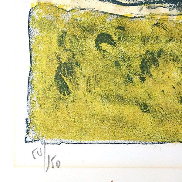 大阪特売カシニョール　スイミングキャップ（1968年）　リトグラフ　額入り　水泳帽　人物画　おしゃれ　ビンテージ　真作保証　y439 石版画、リトグラフ
