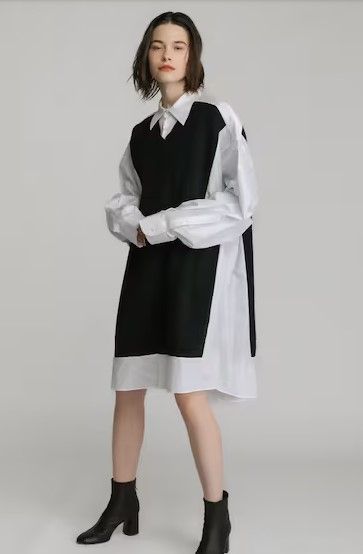 メゾンマルジェラ デザイン ニット ドッキングニット ブラック Maison