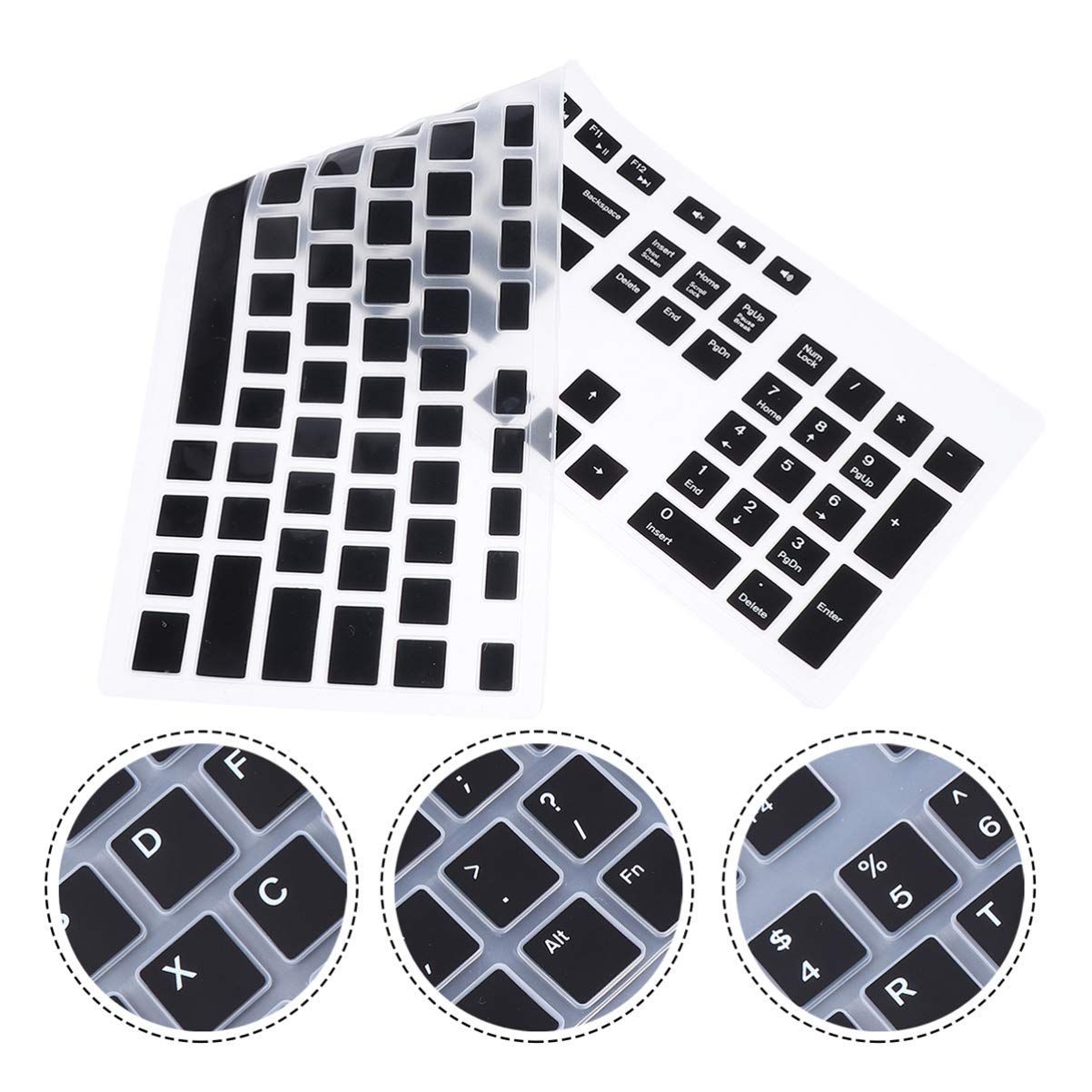 透明-材質【数量限定】POPETPOP キーボード カバー デル キーボードカバー スキン