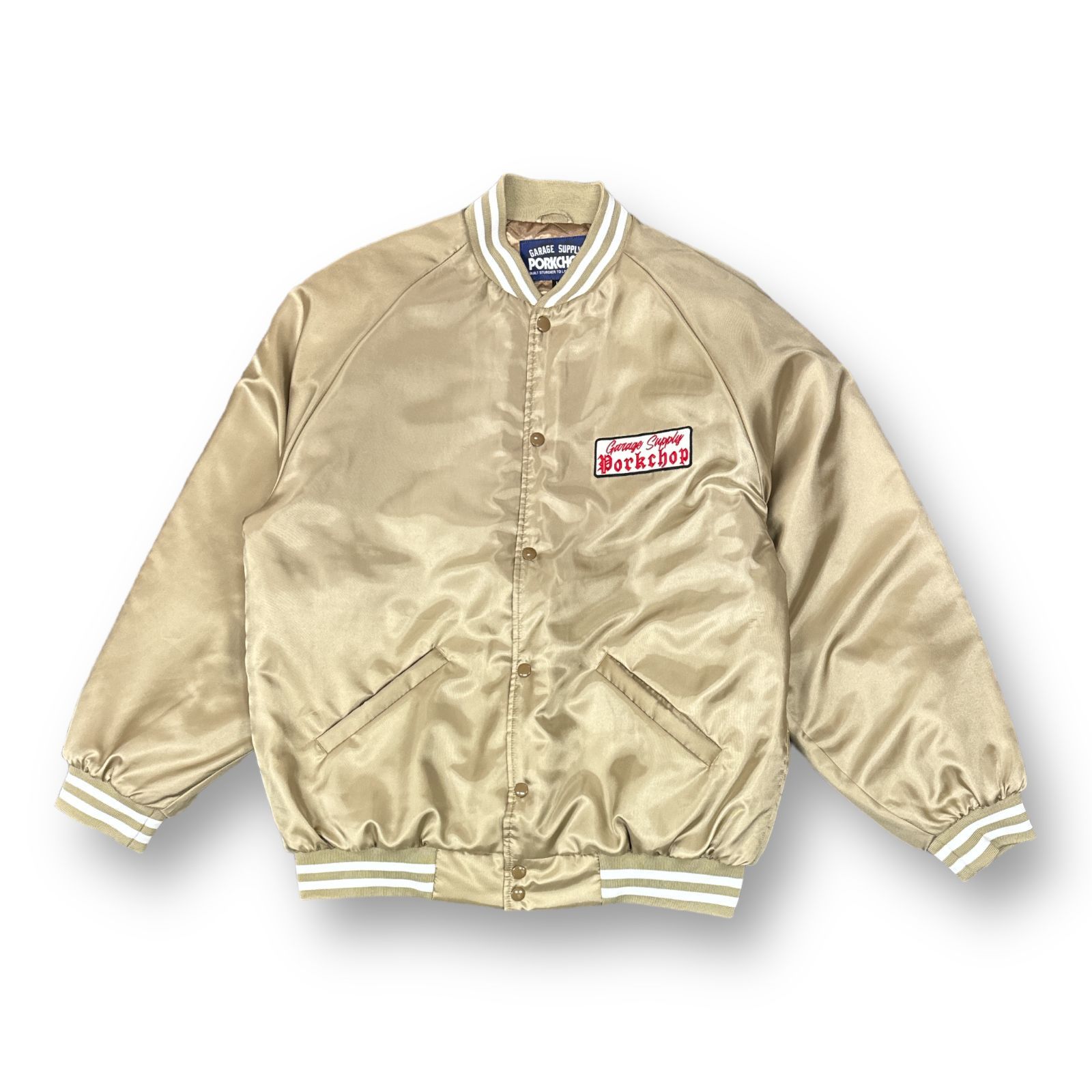 最終出品 PORKCHOP ポークチョップ SATIN SPORT JACKET - www ...