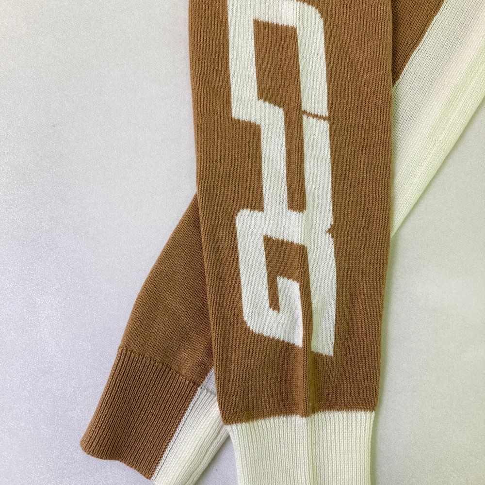 サイズ：2 CPG GOLF シーピージーゴルフ  Vネック ニットセーター MUSTARD ベージュ系 [240101491239] ゴルフウェア レディース ストスト 価格販売中 サイズ：2 CPG GOLF シーピージーゴルフ Vネック ニット