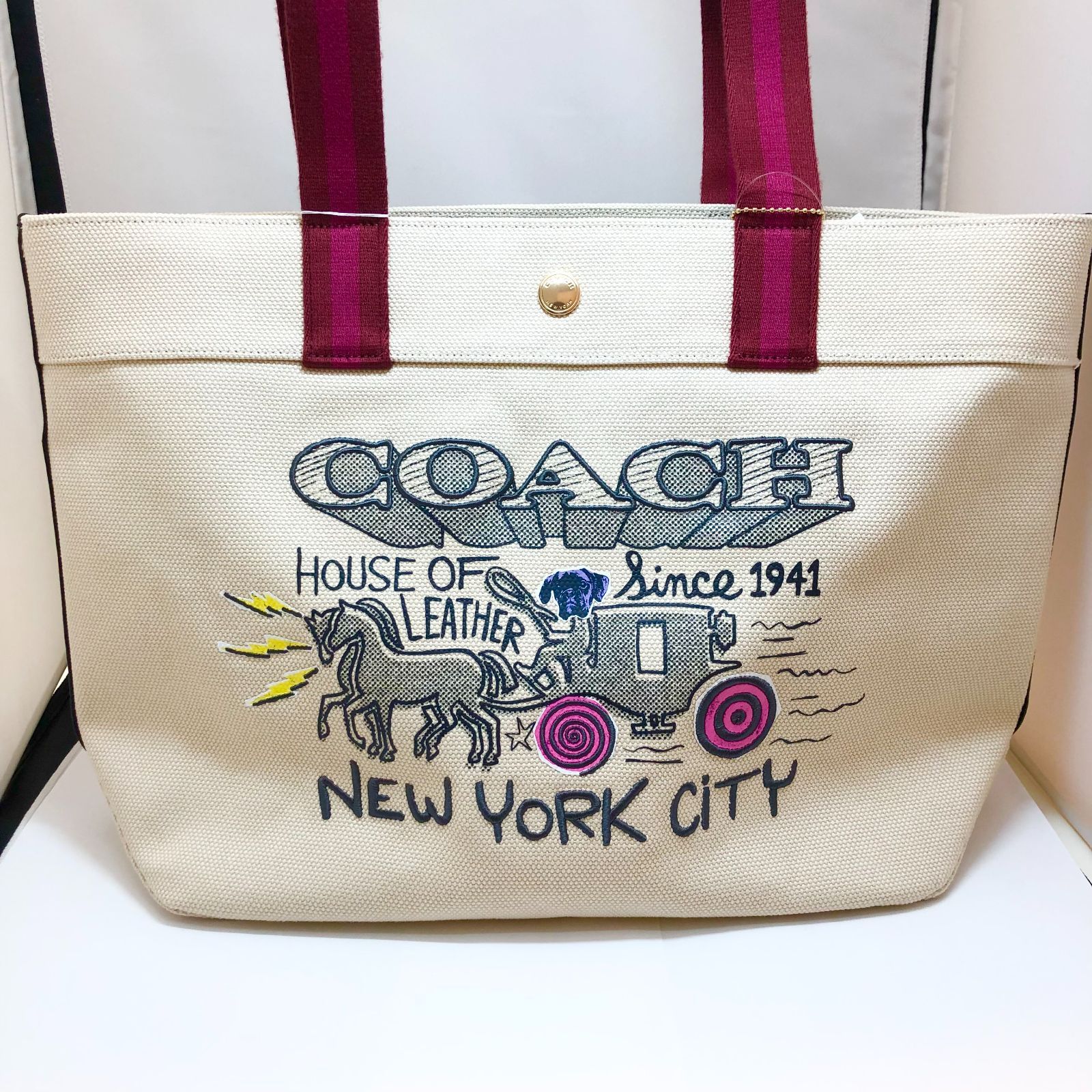 【COACH】アートスクール グラフィック トートバッグ 新品☆コーチ coach キャンバス トートバッグ アートスクール