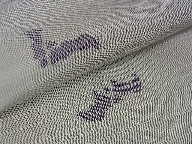 平和屋本店□希少 結城紬 片身替わり コウモリ ドット 丸文 逸品