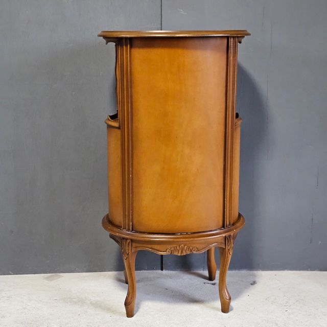 イタリア製　テレフォンスタンド　猫脚　象嵌　電話台　輸入家具　4段チェスト　75 イタリア製 テレフォンスタンド 猫脚 象嵌 電話台 輸入家具 4段