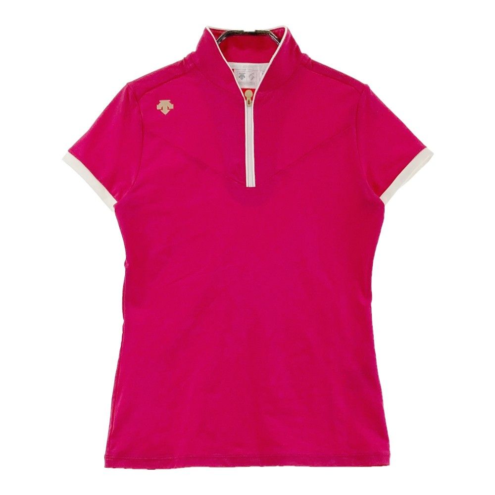 サイズ：M DESCENTE GOLF デサントゴルフ ハーフジップ 半袖Tシャツ