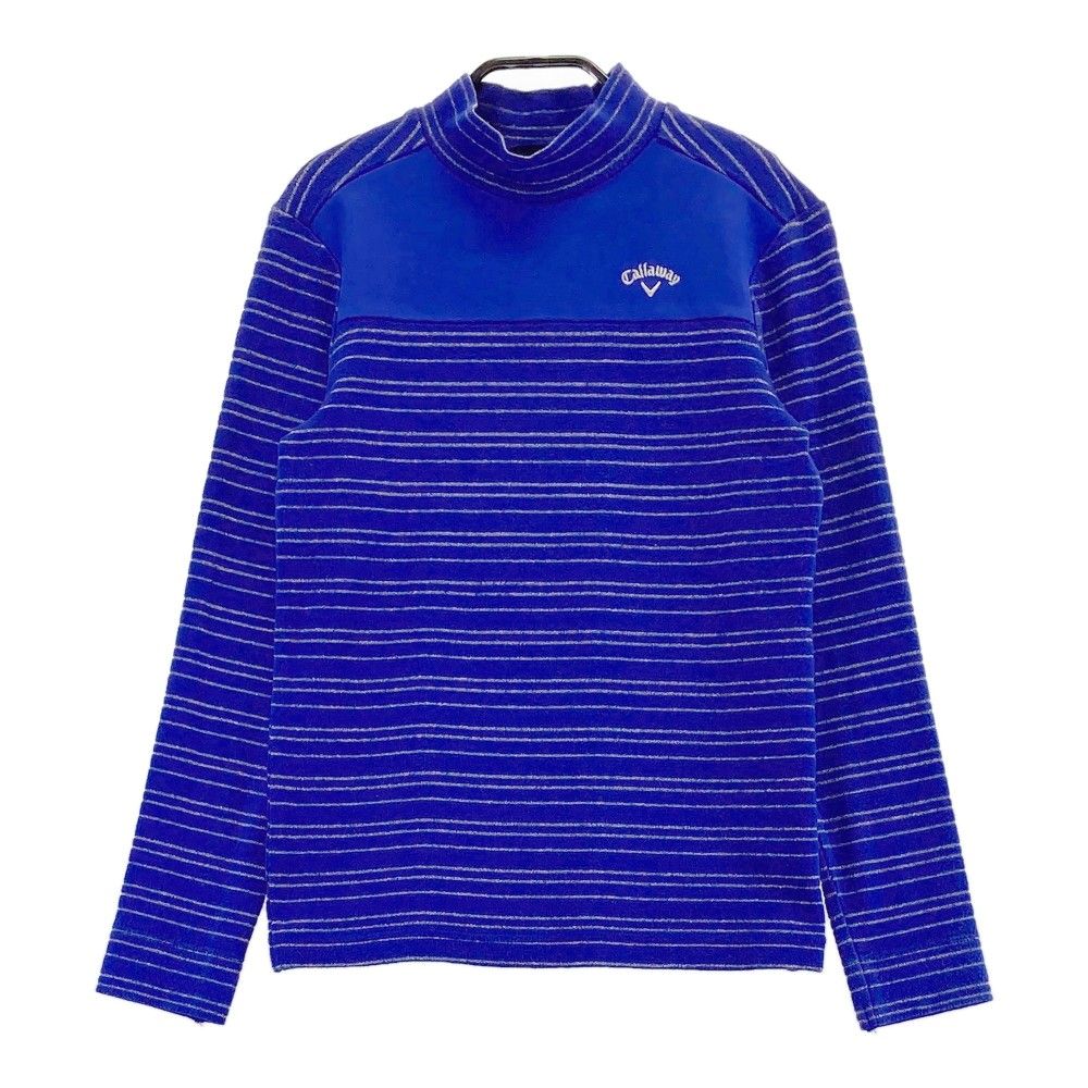 サイズ：S CALLAWAY キャロウェイ ハイネック 長袖Tシャツ ボーダー柄