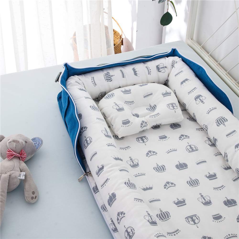 新しい季節新しい季節ベビーベッド 新生児 枕付き ベッドインベッド