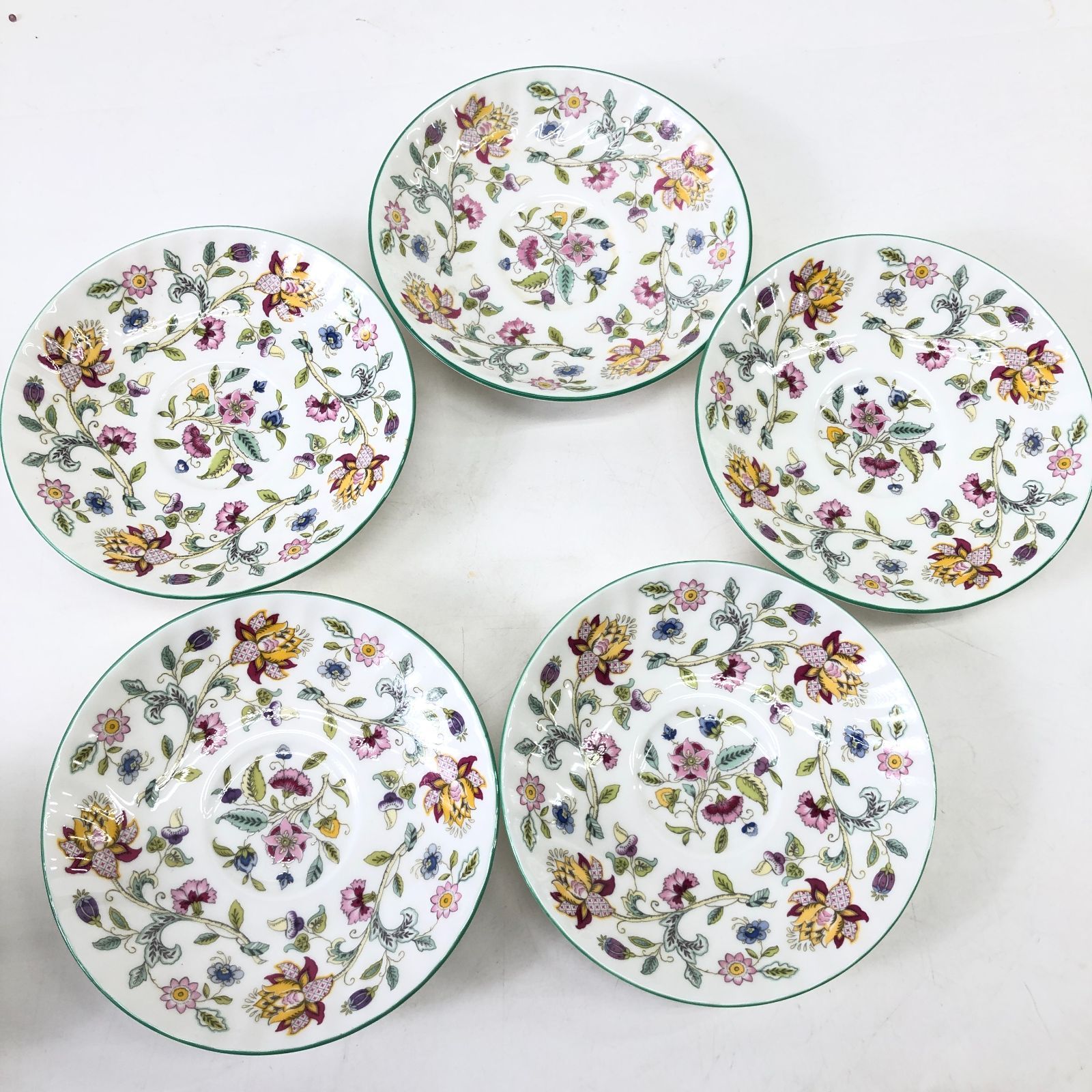 MINTON ミントン カップ&ソーサー 5客セット HADDON HALL ボーンチャイナ 24f菊