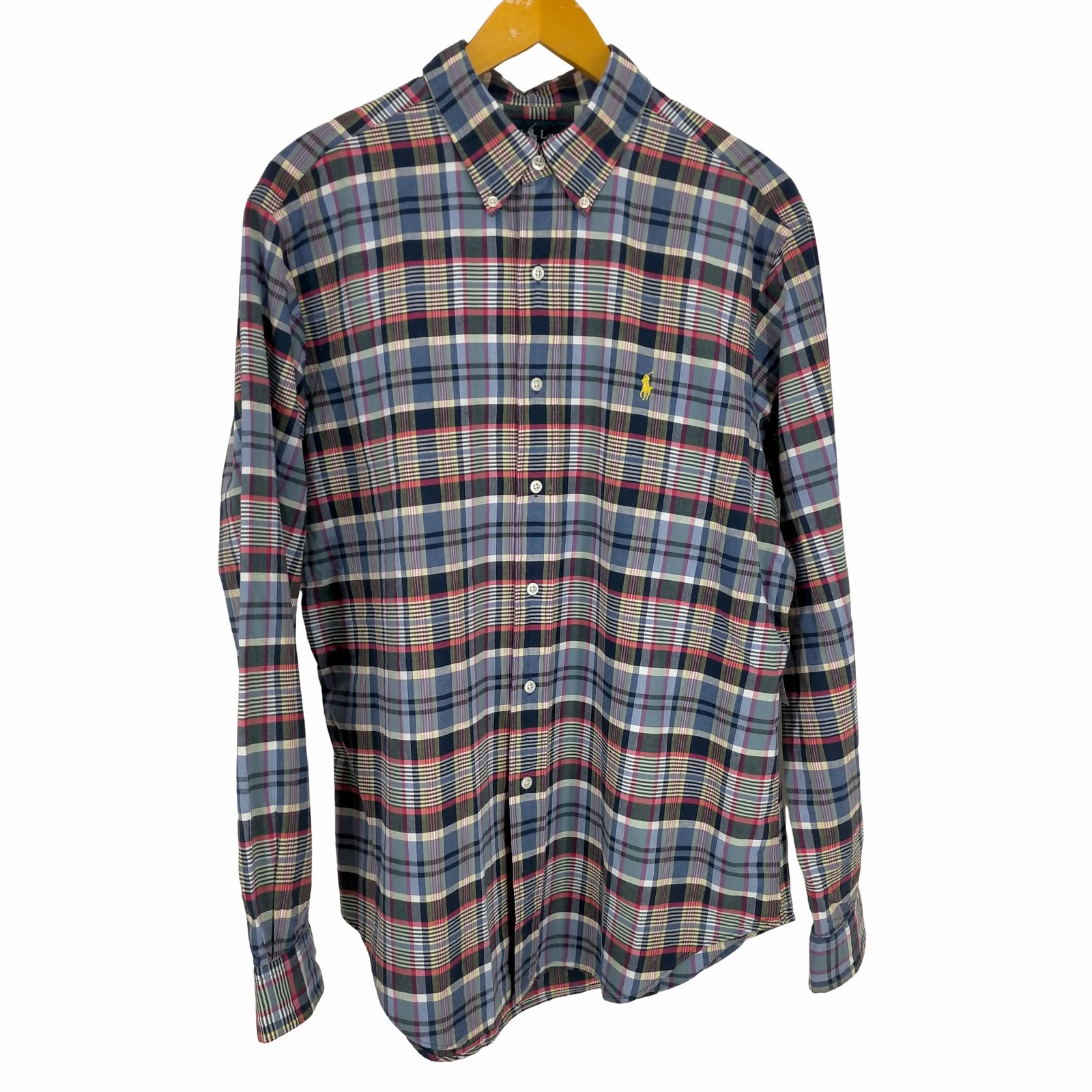 ラルフローレン RALPH LAUREN CLASSIC FIT ロゴ刺繍チェックL/S シャツ メンズ JPN：L 