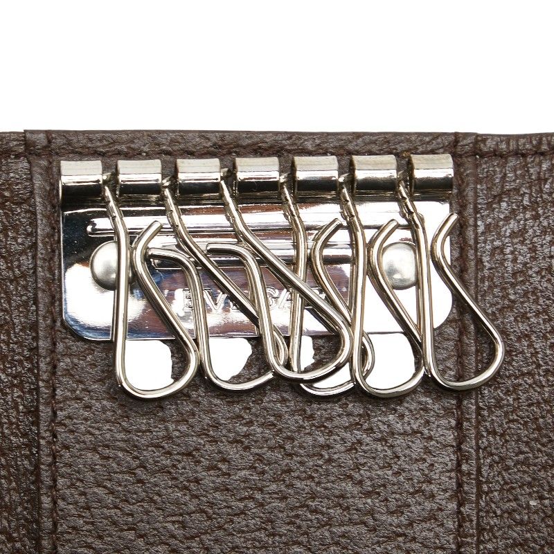 ブルガリ ロゴマニア 6連 キーケース ベージュ ホワイト キャンバス  