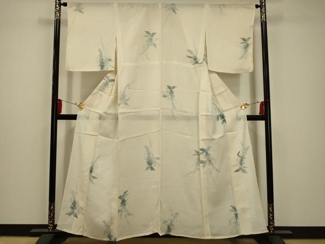 平和屋着物＊夏物 小紋 絽 藤花房 正絹 AABA5525sx