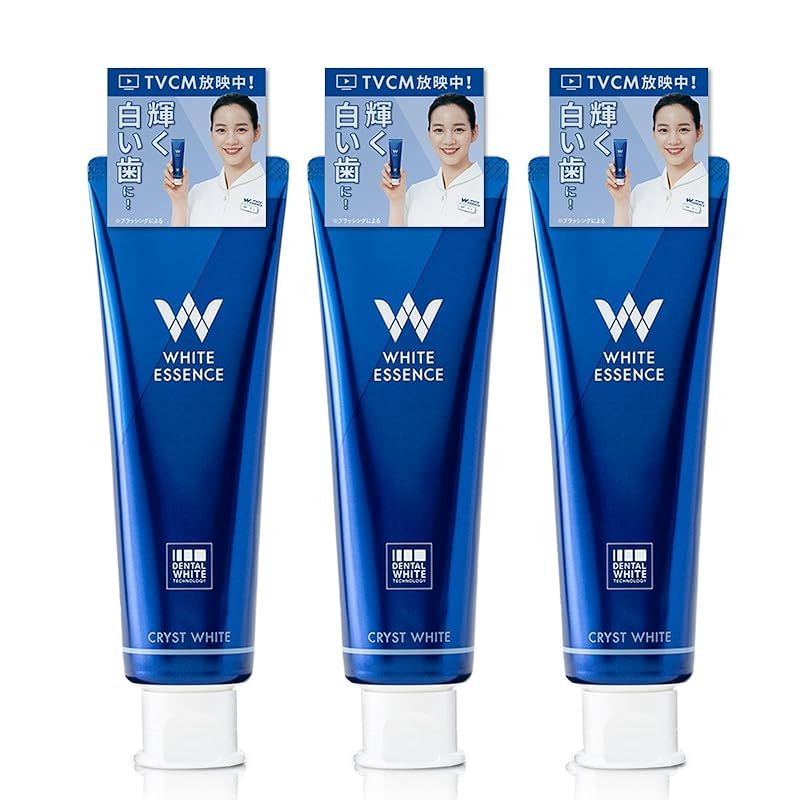 ホワイトエッセンス クリストホワイト ホワイトニング 歯磨き粉 プレミアムミント味 歯 白く 美白 (クリストホワイト3本)
