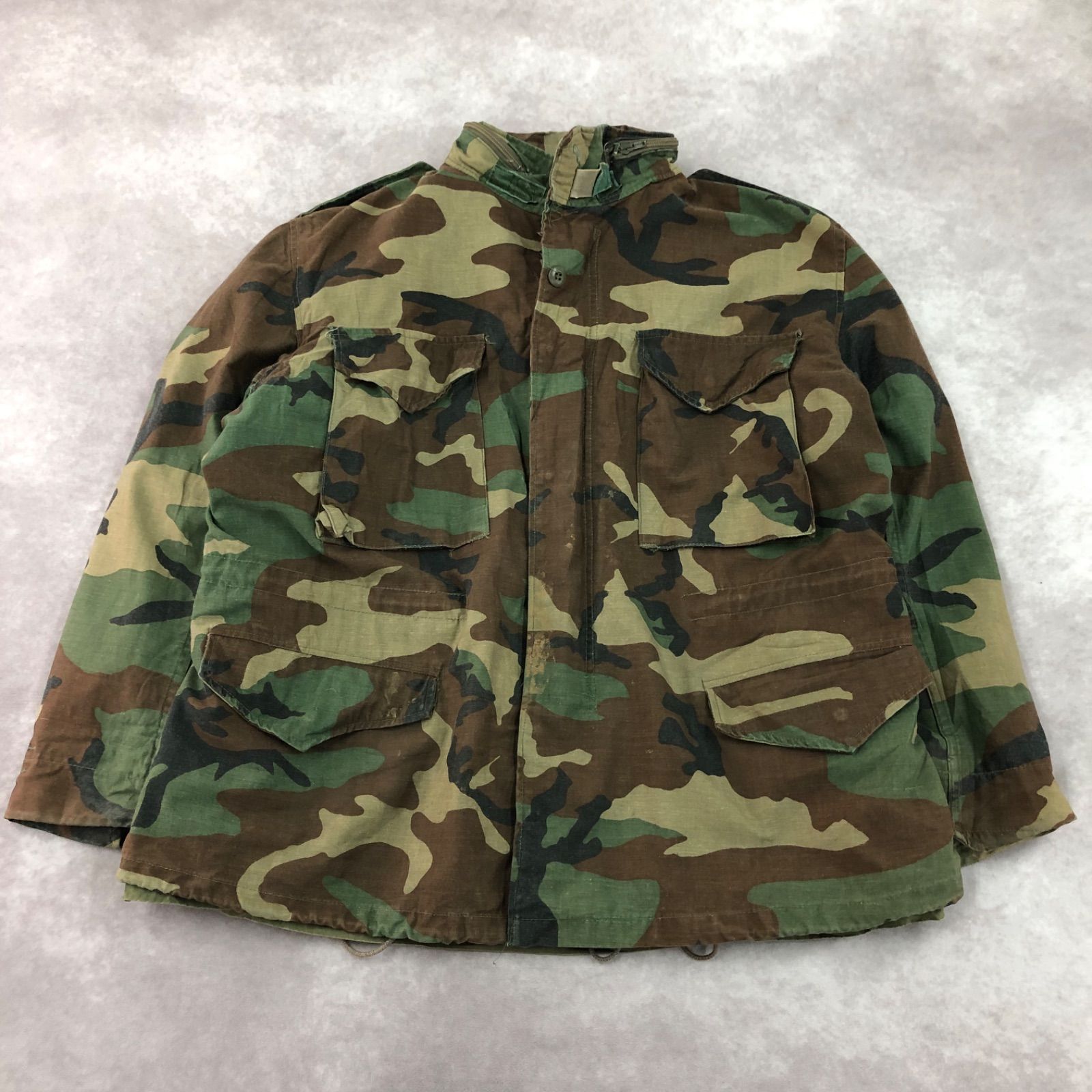 米軍実物 U.S.ARMY M-65 80s カモフラ 迷彩柄 フィールドジャケット