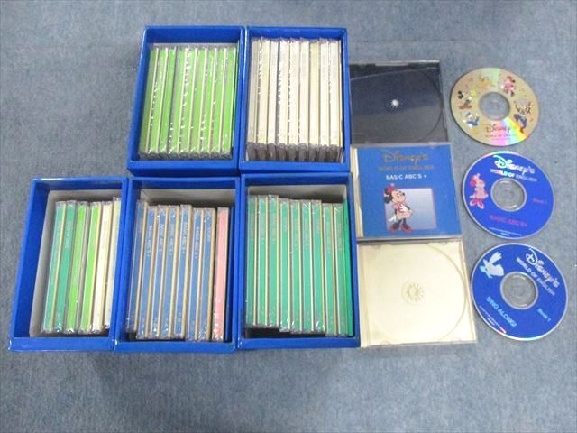 UO01-050 World Family ディズニー 英語絵本/カード/CD・VHSなど大量セット CD43巻/VHS19巻/カセットテープ48本付 ☆ 00L6D