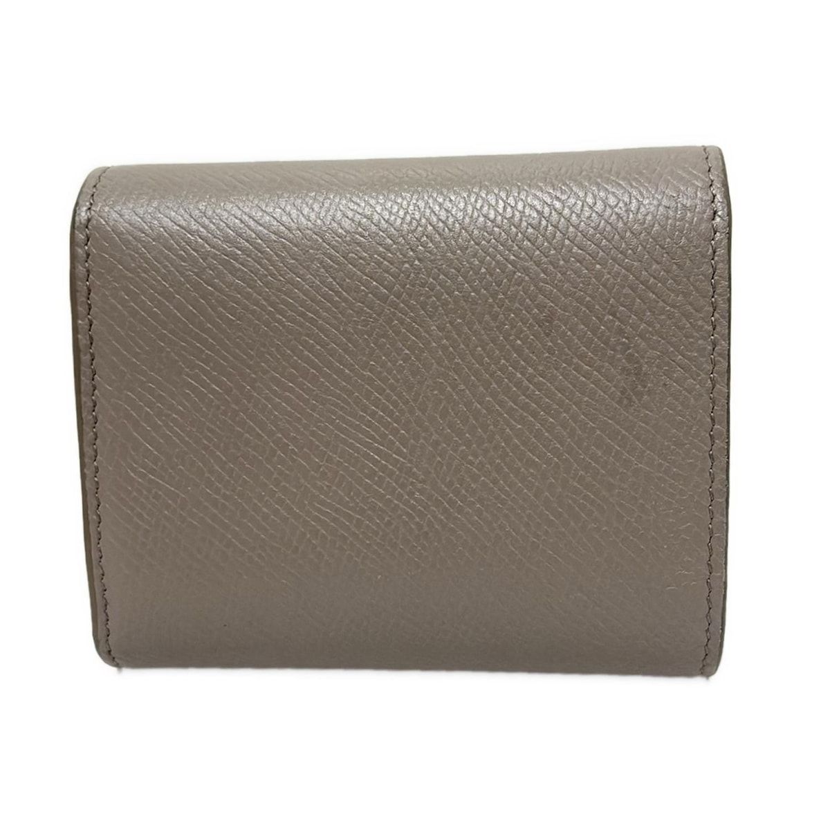 CELINE セリーヌ 3つ折り財布 スモール トリフォールドウォレット グレーベージュ レザー