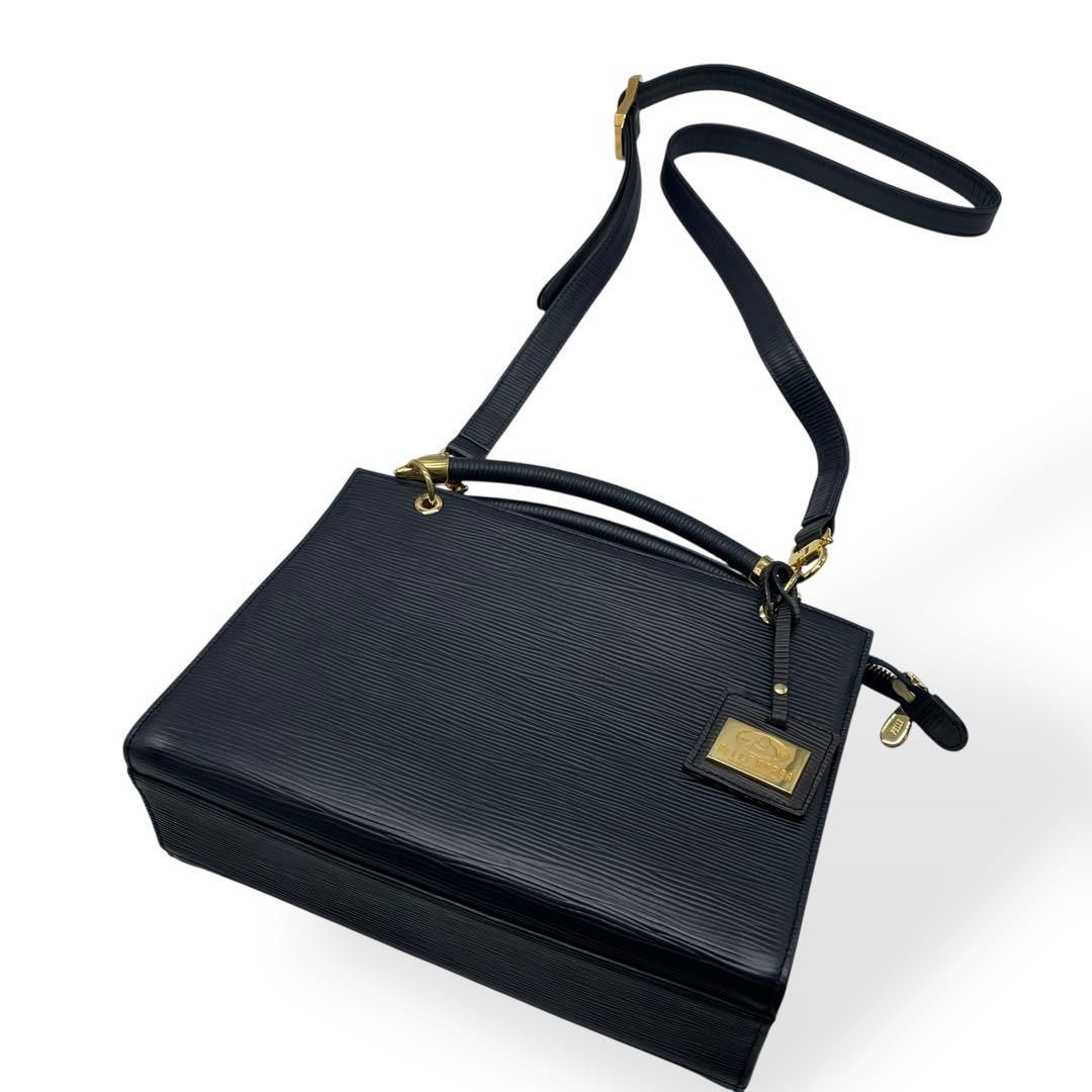 未使用品 BORSE IN PELLE 2WAY レザーバッグ 極美品 PELLE BORSA ペレボルサ 本革レザー 2way ハンドバッグ