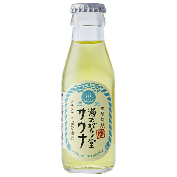 友桝飲料 湯あがり堂サウナ 95ml瓶×48本入× 2ケース ｜ サイダー ソーダ 炭酸 塩分補給