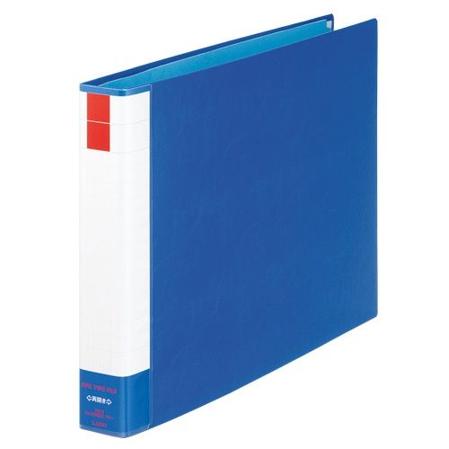 まとめ買い ライオン事務器 パイプ式ファイル両開き環境 A3ヨコ 300枚収容 30mmとじ No.7302RKブルー 113-60 3冊セット
