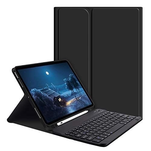 バックライトなし_ブラック GOOJODOQ iPad Air 5 キーボード ケース