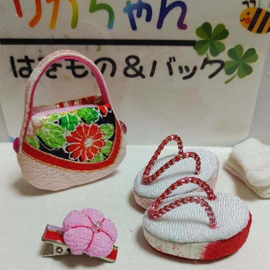 113)リカちゃん着物草履、足袋、バック、髪飾り - メルカリ