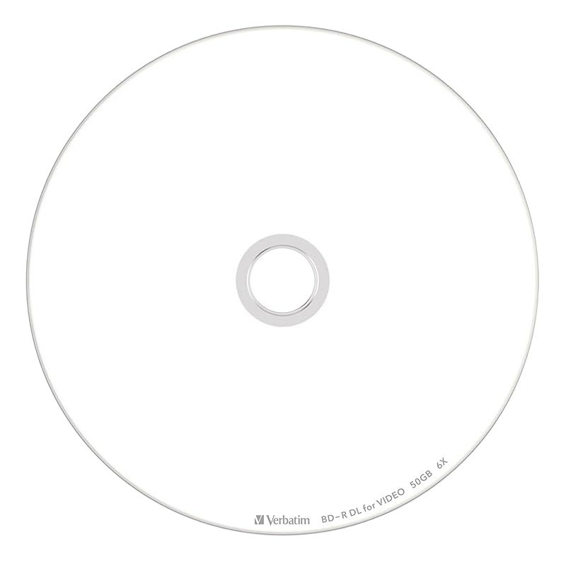 Verbatim バーベイタム 1回録画用 ブルーレイディスク BD-R 50GB 100枚 ホワイトプリンタブル 片面2層 1-6倍速 VBR260RP100SV1 0