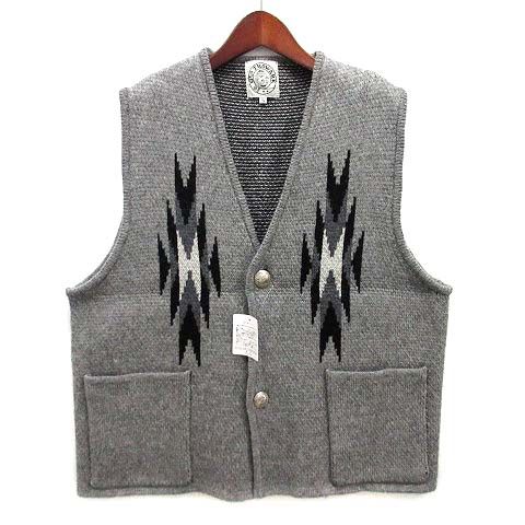 ♥品 ジオトロワーク Geo TROWARK チマヨ柄 ニット ベスト 2025AW グレー S