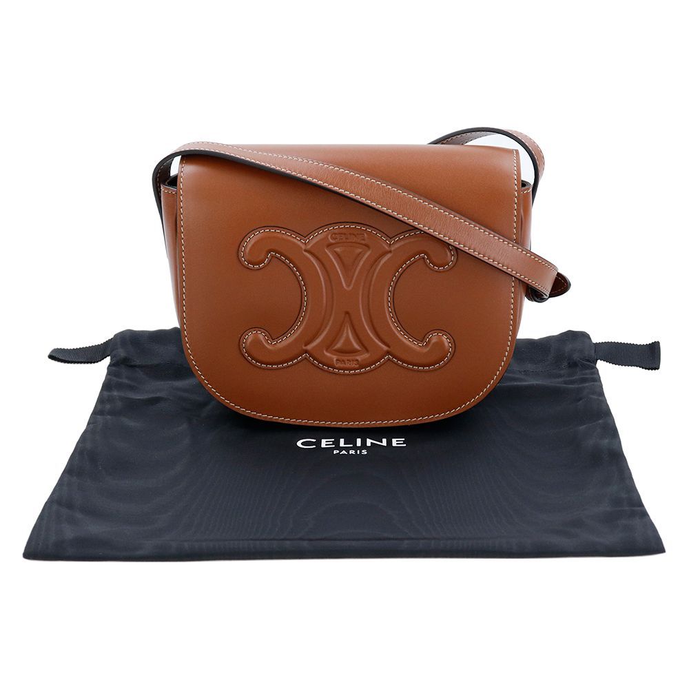 セリーヌ ショルダーバッグ FOLCO 19826 3DU3 04LU フォルコ CELINE セリーヌ ショルダーバッグ FOLCO ブラウン レディース