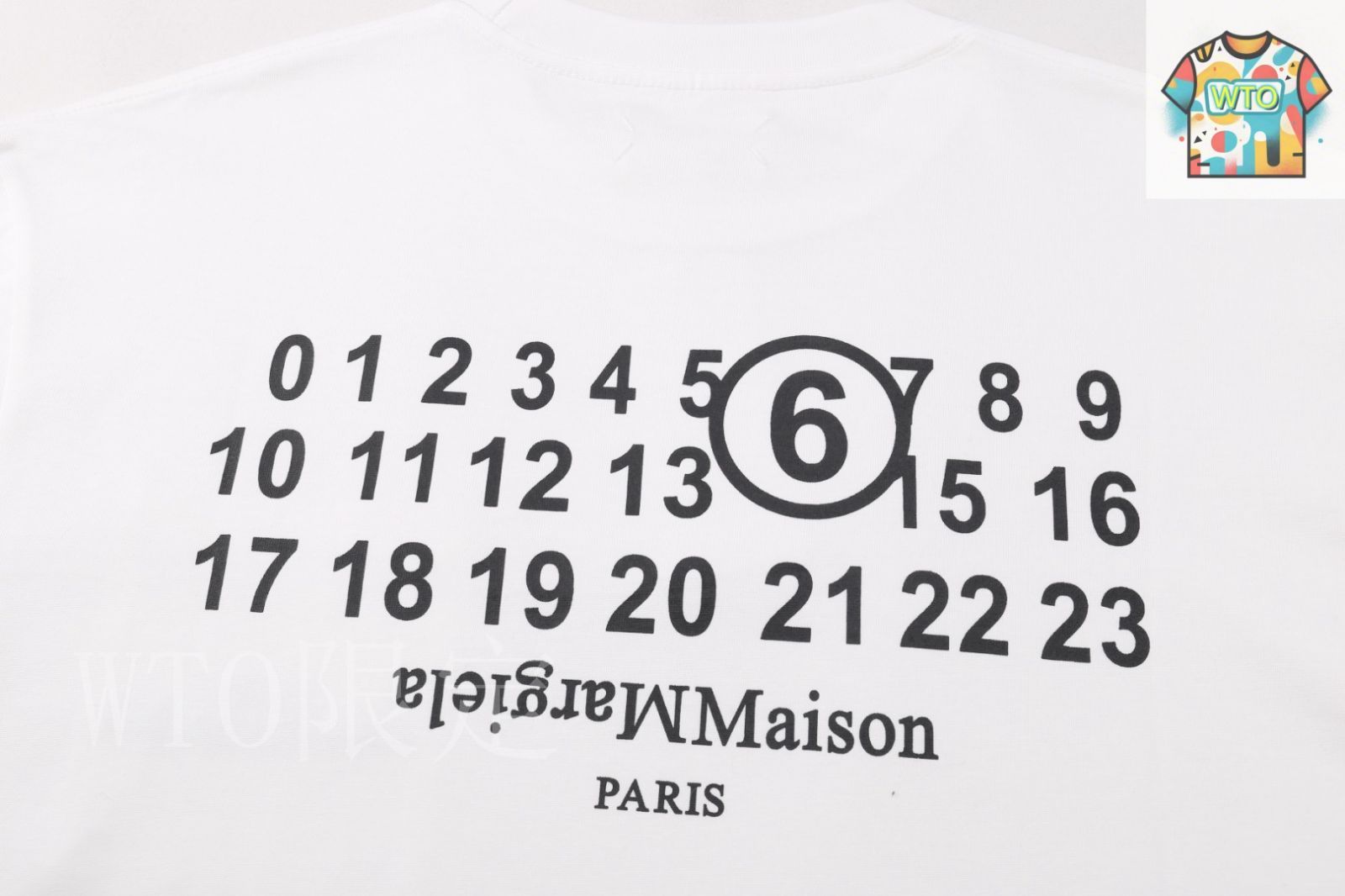 Maison Margiela数字プリント ブラックシャツ Maison Margiela 数字