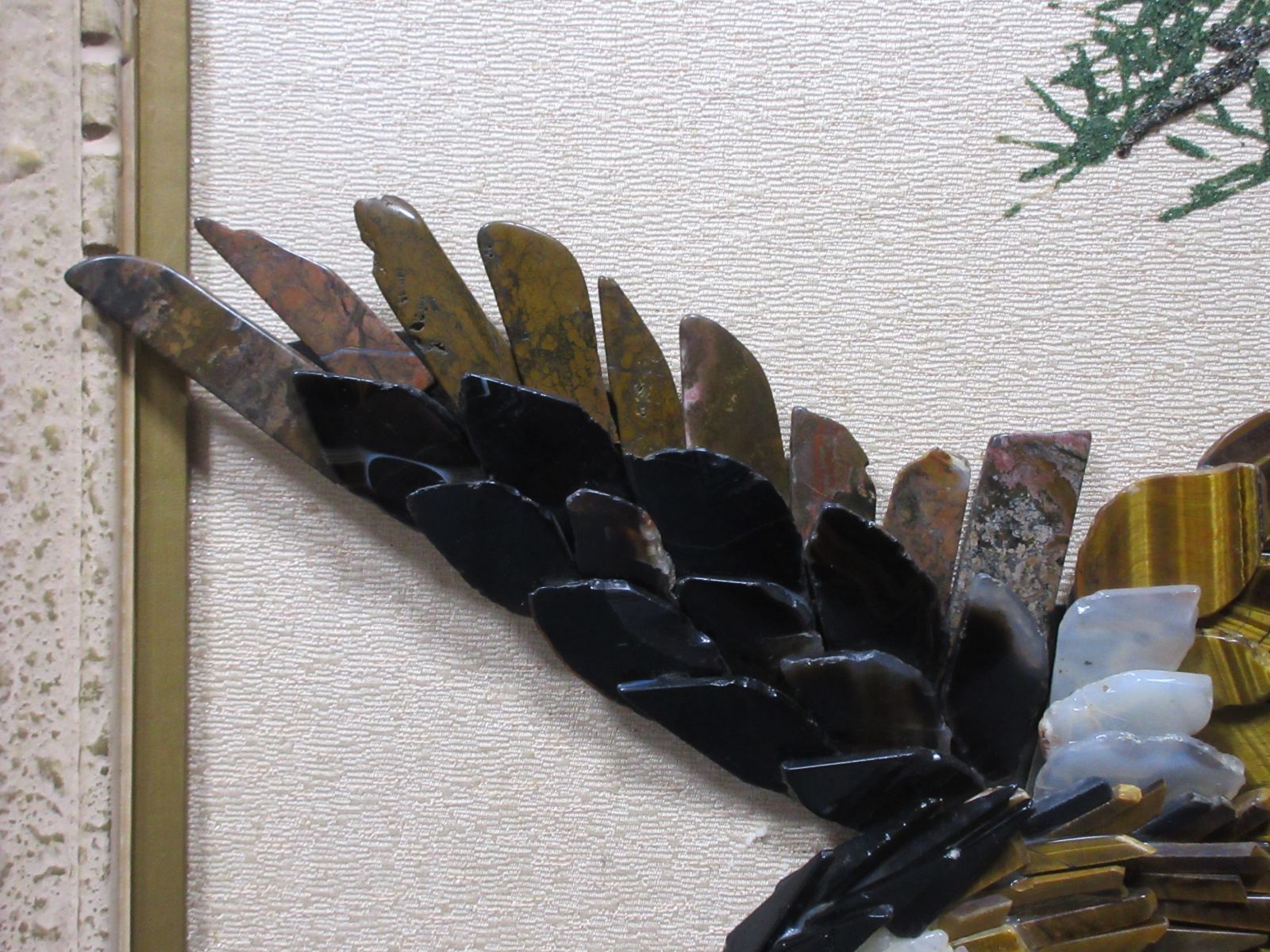 鉱石造 鉱石画 鉱石 鷹絵 縁起額 額縁 - メルカリ
