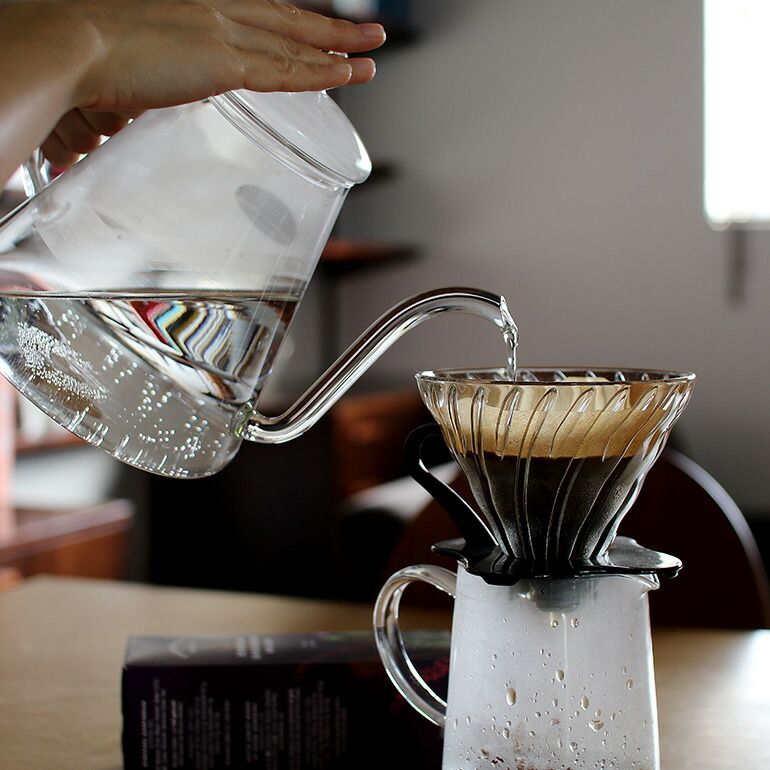 豊富な品揃え。 Trendglas-Jena トレンドグラスイエナ Pour Over Kanne ドリップポット ケトル やかん ポアーオーバーカンネ 耐熱ガラス クリア 1.2L 直火対応 電子レンジ対応 IH不可 知的な