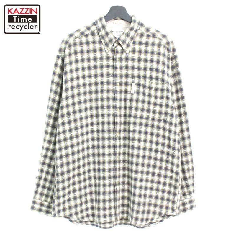 00s Columbia チェック柄 コットン ボタンダウン 長袖シャツ メンズ 表記XLサイズ