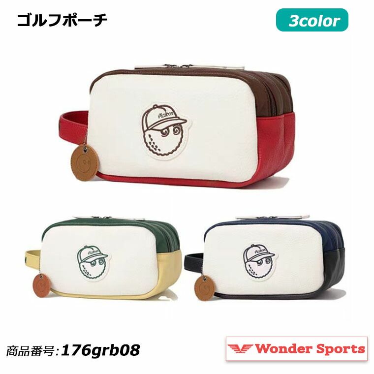ゴルフポーチ ラウンドポーチ 小物入れ 全3色 小物収納 トラベルポーチ