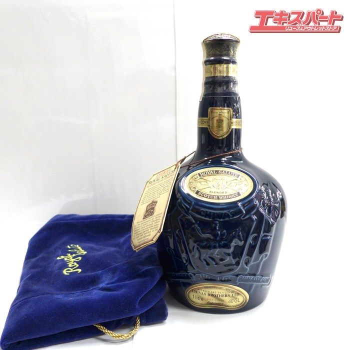 未開栓 ROYAL SALUTE ロイヤルサルート 21年 青 陶器ボトル 1000ml タグ付き 古酒 公田店 - メルカリ