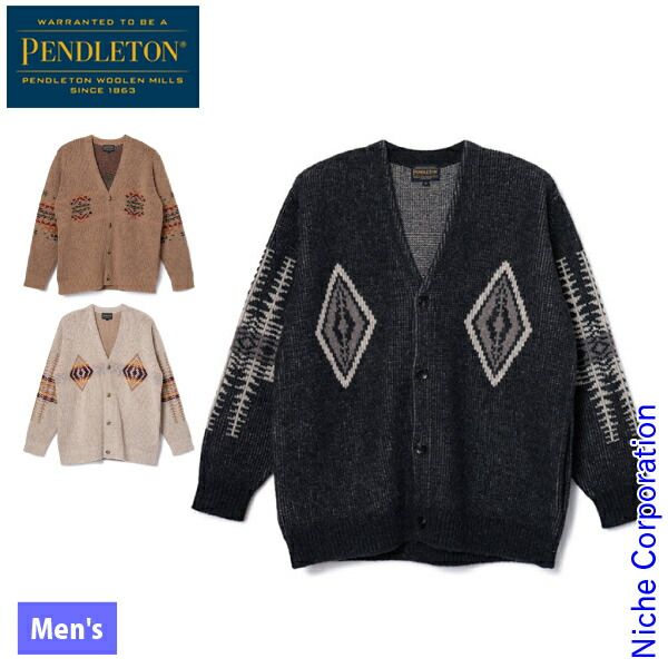 ペンドルトン ロングスリーブ シェトランド ウール カーディガン 028 アイボリー ハーディング L